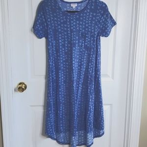 Women's LLR Carly High Low Swing Dress XS blue, front pocket